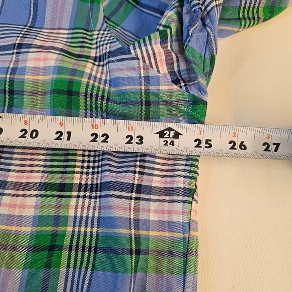 Ralph Lauren Classic Fit Men Plaid Shirt Long Sleeve Collared Blue Green Pink XL - Picture 6 of 11